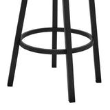 26" Black Iron Swivel Counter Height Bar Chair