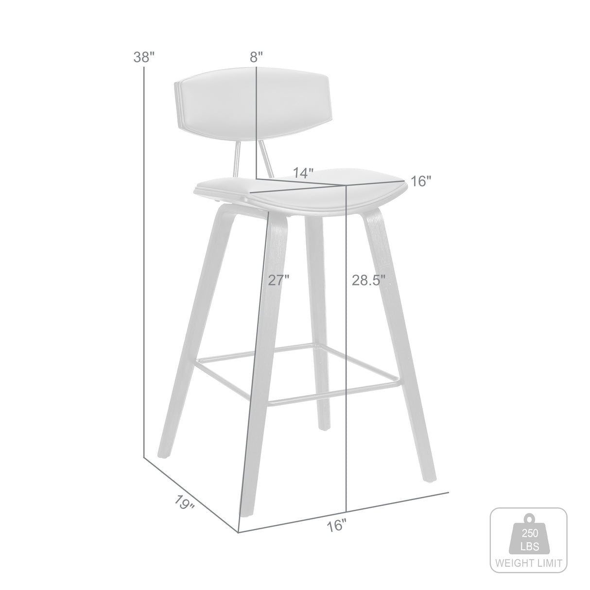 29" Low Back Bar Height Bar Chair