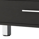 24" Black Coffee Table With Drawer