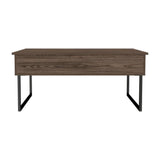 41" Dark Walnut Manufactured Wood Rectangular Lift Top Coffee Table