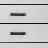 31" White Wood Five Drawer Standard Chest