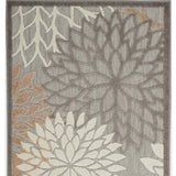 3' X 5' Natural Floral Non Skid Indoor Outdoor Area Rug