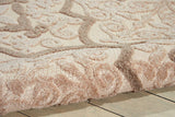 10' X 13' Cream Ikat Non Skid Indoor Outdoor Area Rug