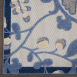 4' X 6' Blue And Grey Toile Non Skid Indoor Outdoor Area Rug