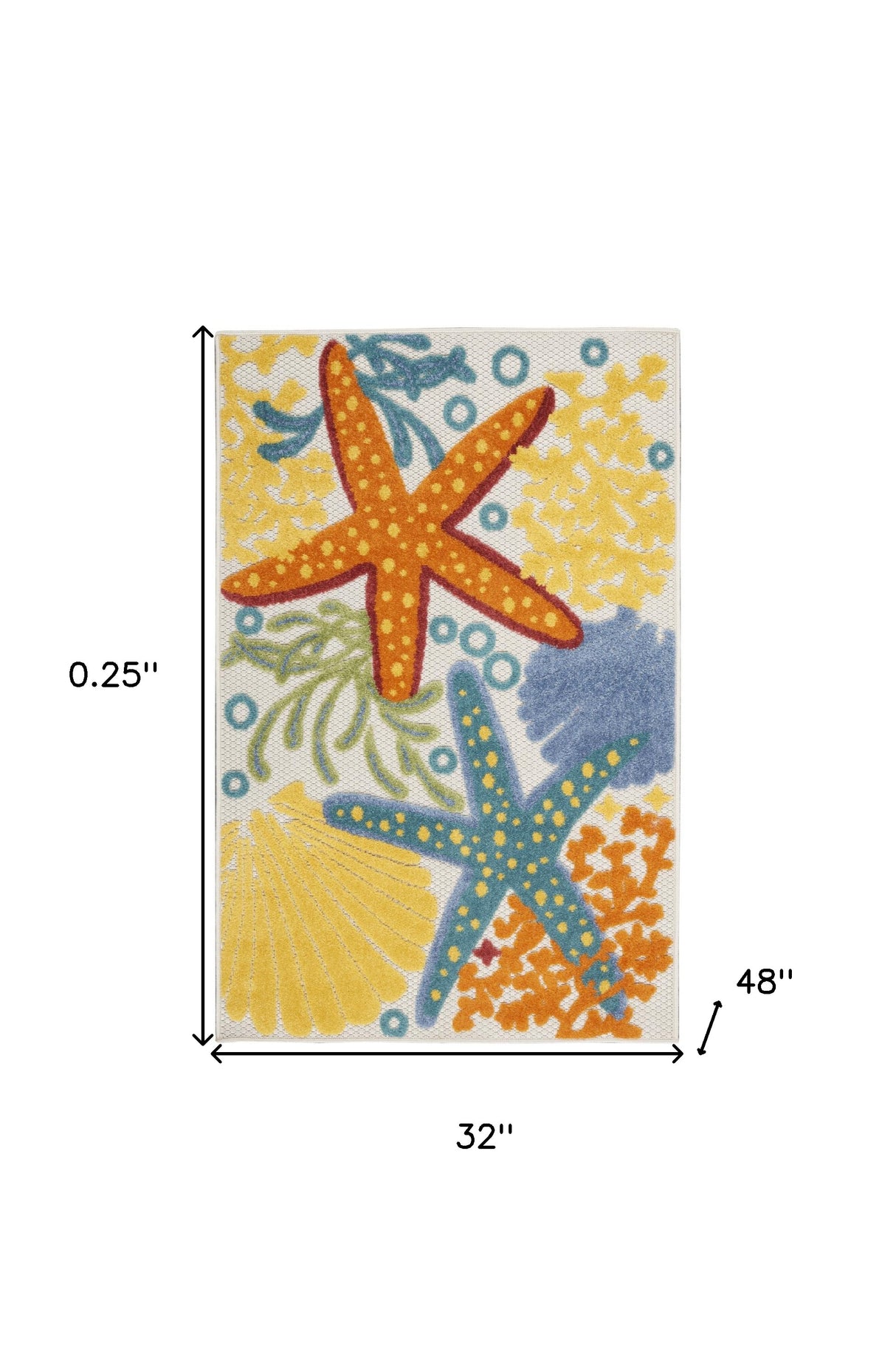 3' X 4' Orange Blue And Yellow Animal Print Non Skid Indoor Outdoor Area Rug