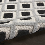 2' X 6' Black And White Gingham Non Skid Indoor Outdoor Runner Rug