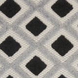 2' X 10' Black And White Gingham Non Skid Indoor Outdoor Runner Rug