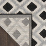 3' X 4' Black And White Gingham Non Skid Indoor Outdoor Area Rug