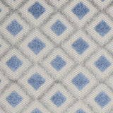 3' X 4' Blue And Grey Gingham Non Skid Indoor Outdoor Area Rug