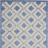 3' X 4' Blue And Grey Gingham Non Skid Indoor Outdoor Area Rug