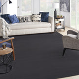 10' X 14' Black Stain Resistant Indoor Outdoor Area Rug