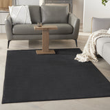 4' X 6' Black Stain Resistant Indoor Outdoor Area Rug