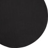 8' X 8' Black Round Non Skid Indoor Outdoor Area Rug