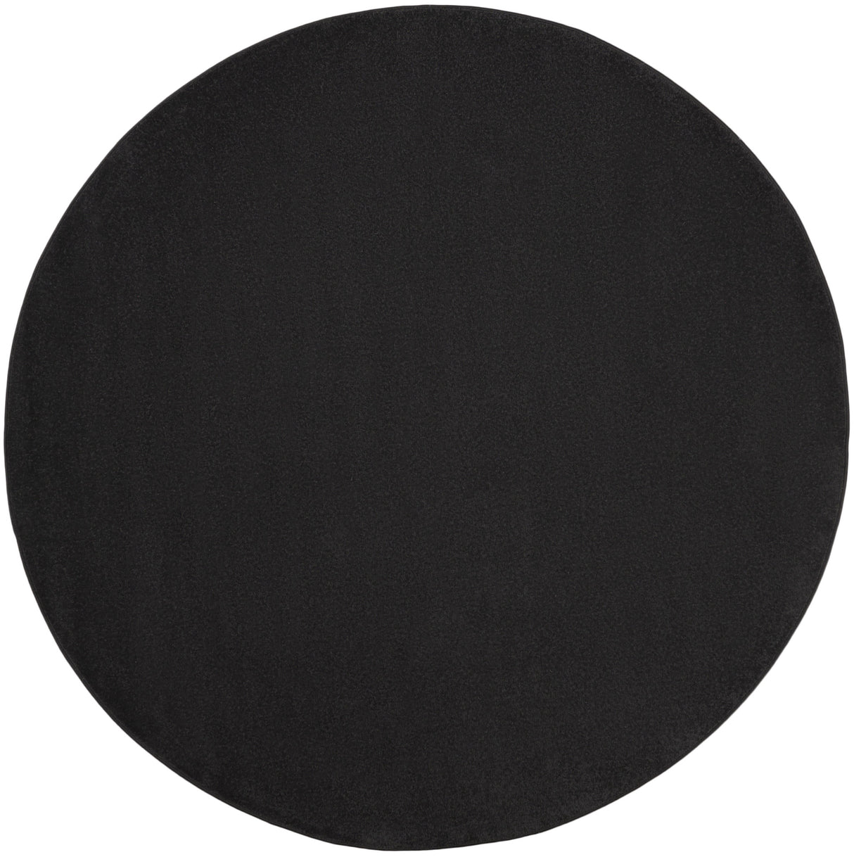 8' X 8' Black Round Non Skid Indoor Outdoor Area Rug