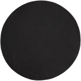 8' X 8' Black Round Non Skid Indoor Outdoor Area Rug