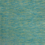 9' X 9' Blue And Green Square Striped Non Skid Indoor Outdoor Area Rug