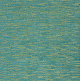 9' X 12' Blue And Green Striped Non Skid Indoor Outdoor Area Rug