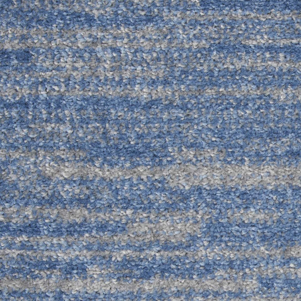 10' X 14' Blue And Grey Striped Non Skid Indoor Outdoor Area Rug