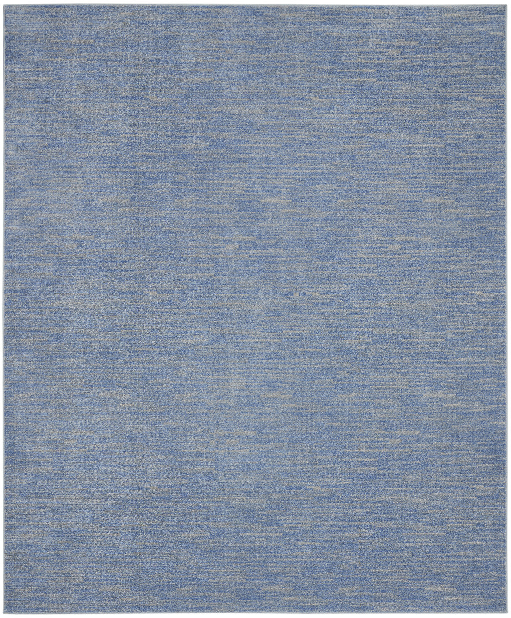 10' X 14' Blue And Grey Striped Non Skid Indoor Outdoor Area Rug