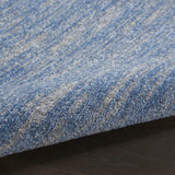 2' X 6' Blue And Grey Striped Non Skid Indoor Outdoor Runner Rug