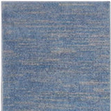 2' X 6' Blue And Grey Striped Non Skid Indoor Outdoor Runner Rug