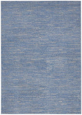 4' X 6' Blue And Grey Striped Non Skid Indoor Outdoor Area Rug