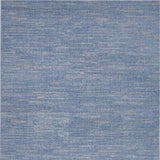 4' X 6' Blue And Grey Striped Non Skid Indoor Outdoor Area Rug