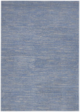 4' X 6' Blue And Grey Striped Non Skid Indoor Outdoor Area Rug