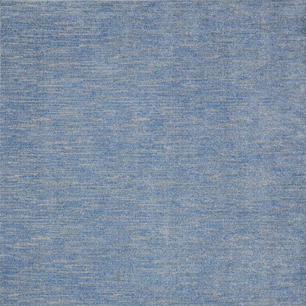 8' X 10' Blue And Grey Striped Non Skid Indoor Outdoor Area Rug