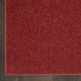 5' X 7' Brick Red Stain Resistant Indoor Outdoor Area Rug