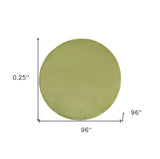 8' X 8' Green Round Non Skid Indoor Outdoor Area Rug