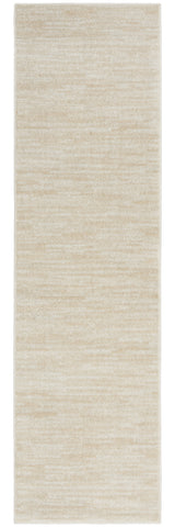 2' X 8' Ivory And Beige Non Skid Indoor Outdoor Runner Rug