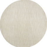 8' X 8' Ivory And Beige Round Non Skid Indoor Outdoor Area Rug