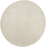 8' X 8' Ivory And Beige Round Non Skid Indoor Outdoor Area Rug