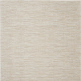 9' X 9' Ivory And Beige Square Non Skid Indoor Outdoor Area Rug