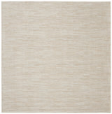 9' X 9' Ivory And Beige Square Non Skid Indoor Outdoor Area Rug