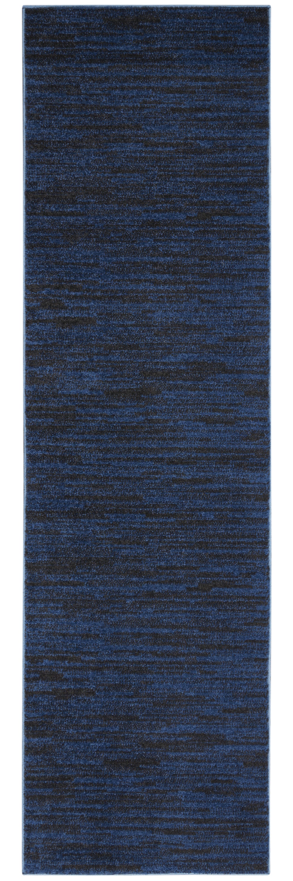 8' Midnight Blue Indoor Outdoor Runner Rug