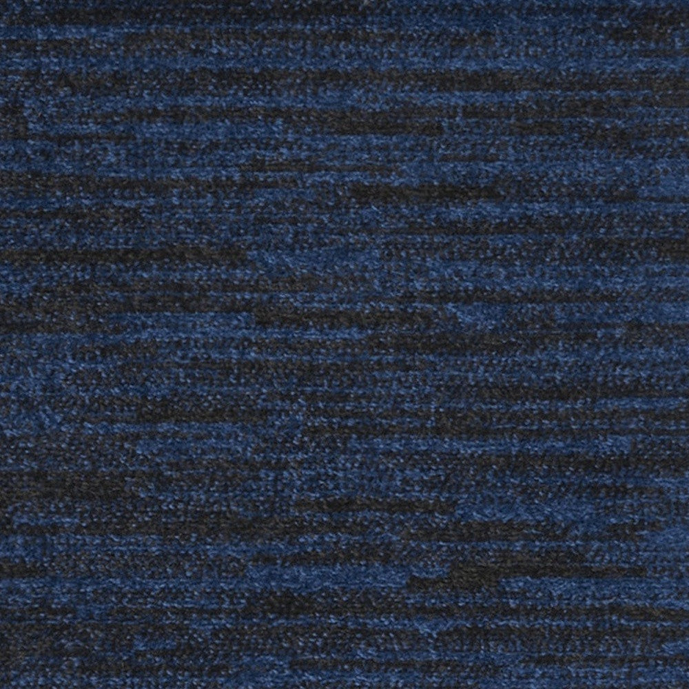 8' Midnight Blue Indoor Outdoor Runner Rug