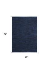 4' X 6' Midnight Blue Stain Resistant Indoor Outdoor Area Rug