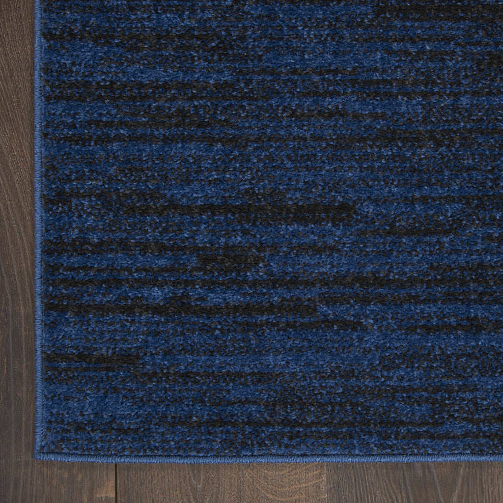 4' X 6' Midnight Blue Stain Resistant Indoor Outdoor Area Rug