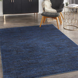 4' X 6' Midnight Blue Stain Resistant Indoor Outdoor Area Rug