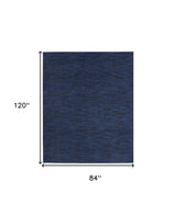 7' X 10' Midnight Blue Indoor Outdoor Area Rug