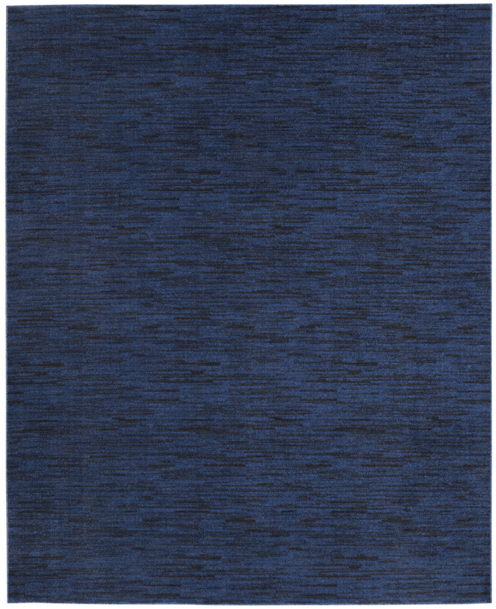 8' X 10' Midnight Blue Stain Resistant Indoor Outdoor Area Rug