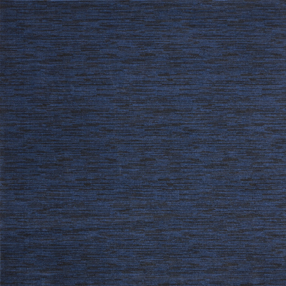 9' Midnight Blue Square Stain Resistant Indoor Outdoor Area Rug