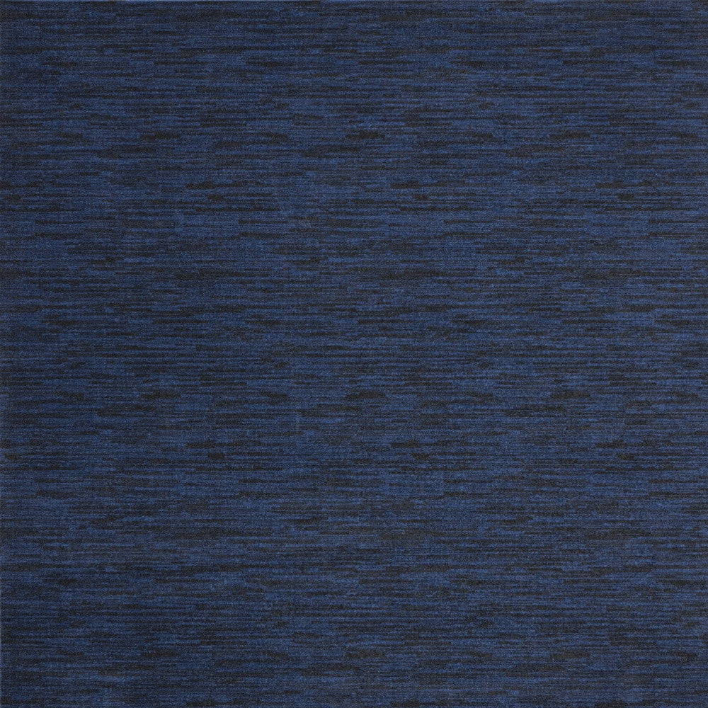 9' Midnight Blue Square Stain Resistant Indoor Outdoor Area Rug