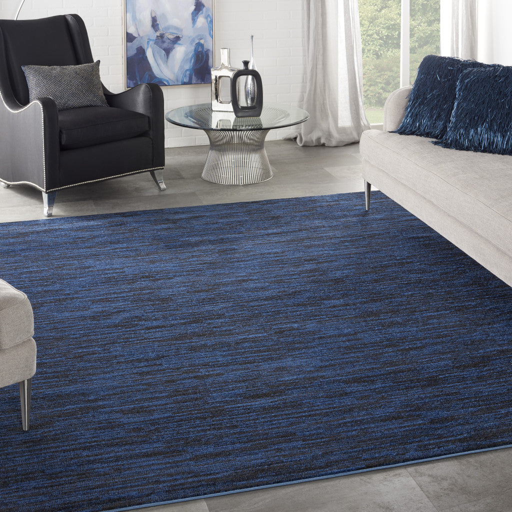 9' Midnight Blue Square Stain Resistant Indoor Outdoor Area Rug