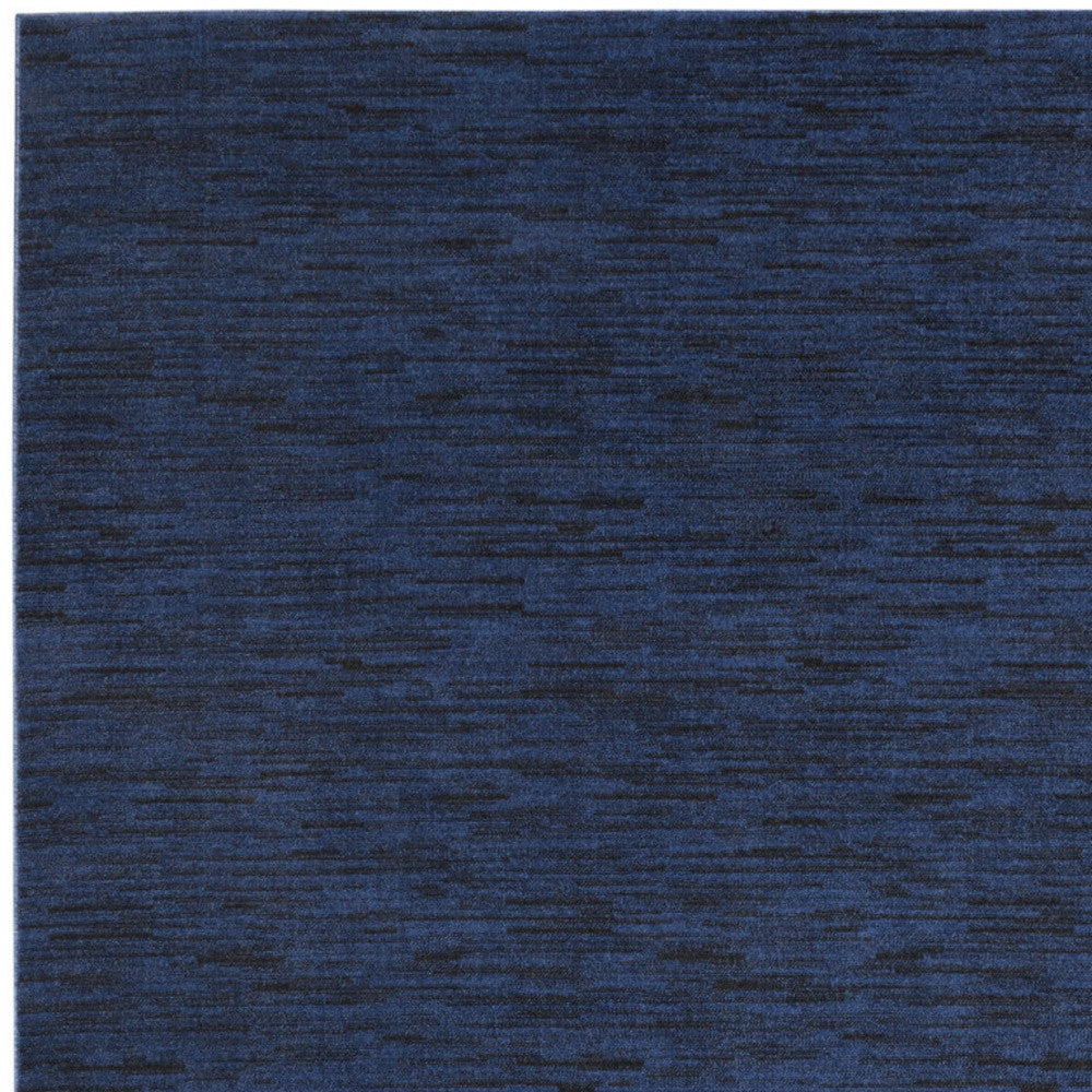 9' X 12' Midnight Blue Stain Resistant Indoor Outdoor Area Rug