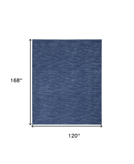 10' X 14' Blue Indoor Outdoor Area Rug