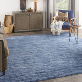 9' X 9' Navy Blue Square Non Skid Indoor Outdoor Area Rug