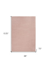 4' X 6' Pink Non Skid Indoor Outdoor Area Rug